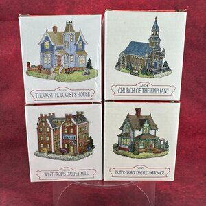 LIBERTY FALLS AMERICANA COLLECTION LOT of 4 MINIATURE BUILDINGS w/BOXES